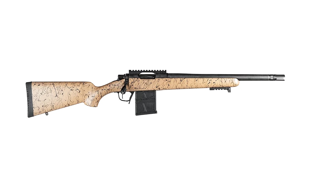Christensen Arms Ridgeline Scout Rifle 6.5 Creedmoor 10rd Magazine 16" Carbon Fiber Barrel Tan/Black Webbing Stock