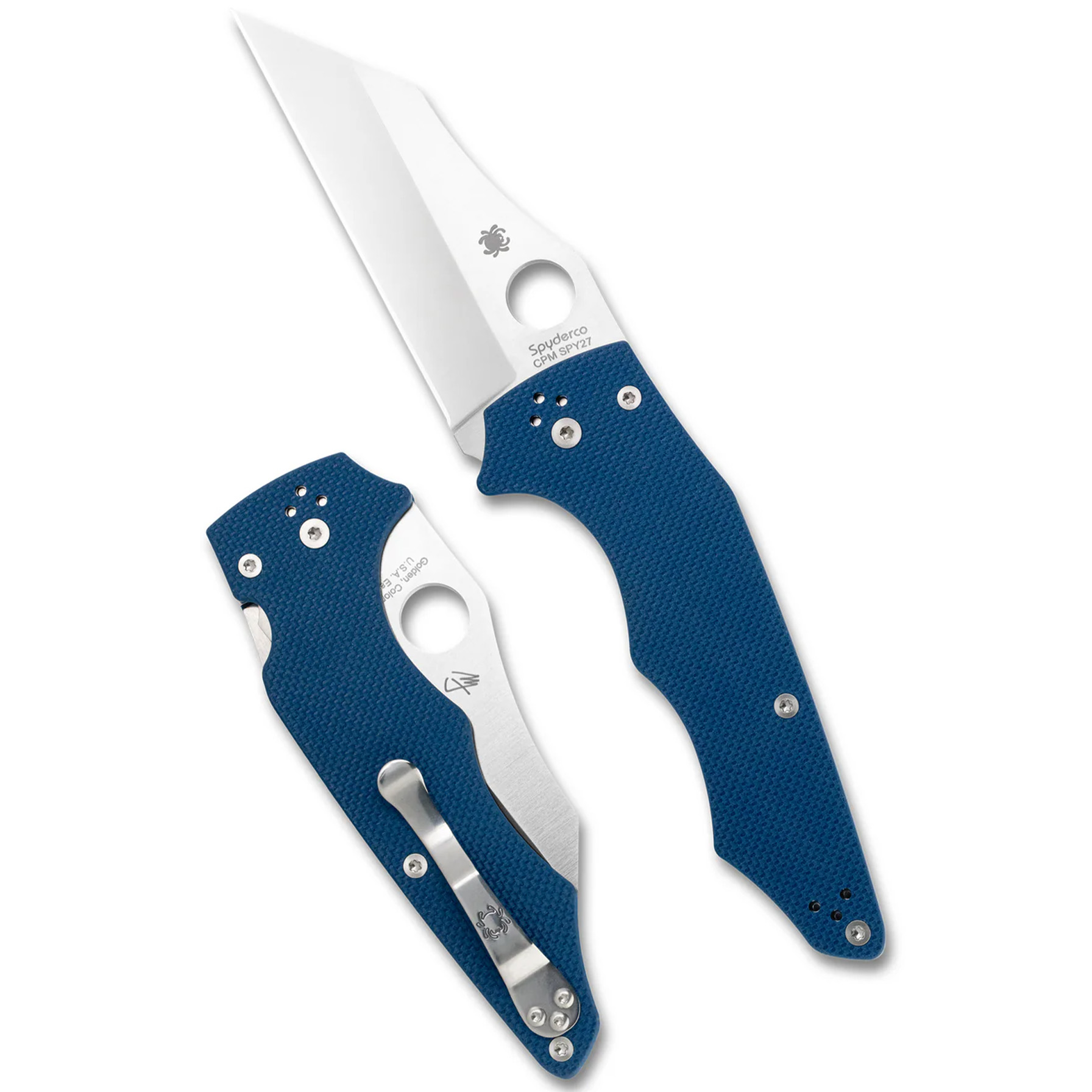 SPYDERCO YOJUMBO 3.98" BLU/SLV PLAIN