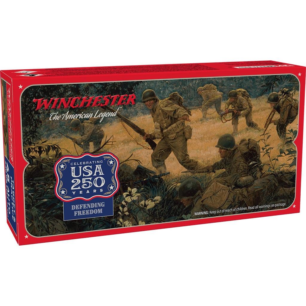 Winchester USA 250th Anniversary Handgun Ammunition .45 Auto 230gr FMJ 835 fps 50/ct
