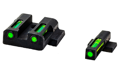 North Pass Ltd. Hiviz HIVIZ LiteWave H3 sight Green LitePipe/White front ring fits S&W Shield models
