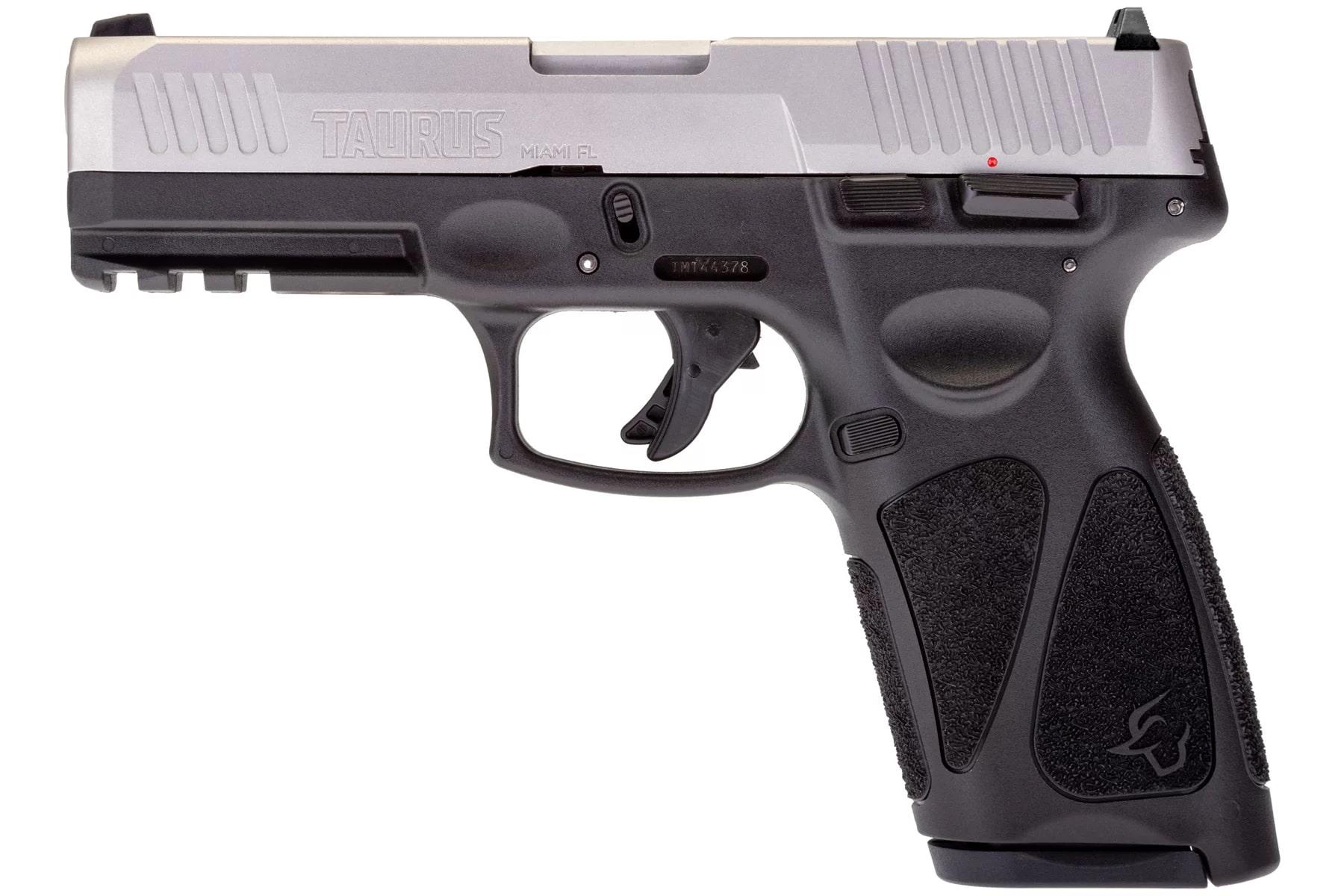 Taurus G3 Matte Stainless Handgun 9mm Luger 15rd Magazines 4.0" Barrel Steel Sights