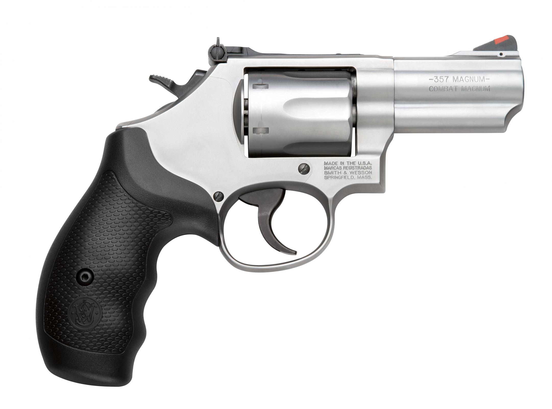 Smith & Wesson K-Frame Model 66 Combat Magnum Handgun .357 Mag 6rd Capacity 2.75" Barrel Silver with Black Grip