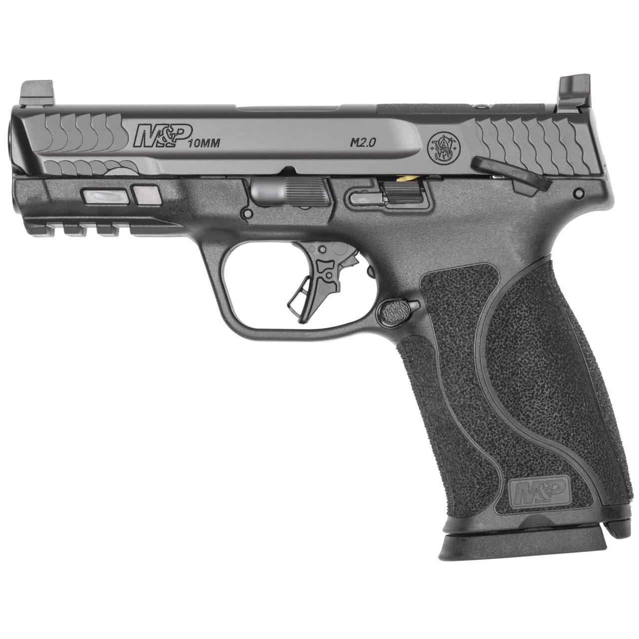 Smith & Wesson Inc. M&P 10mm M2.0 OR Compliant Handgun 10mm Auto 10rd Magazines(2) 4" Barrel Thumb Safety Black