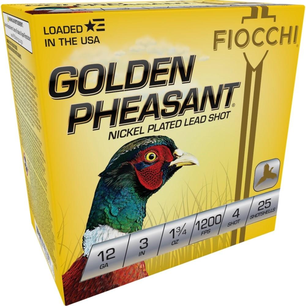 Fiocchi Ammunition GOLDEN PHEASANT NP 12ga 3" 1 3/4oz #4 1200fps 25RD