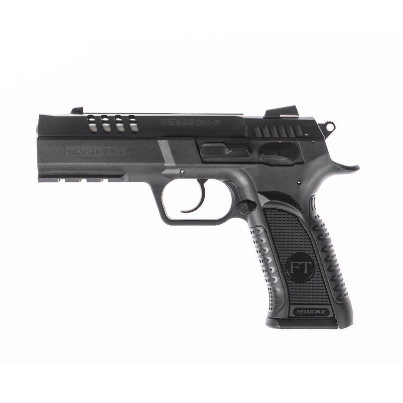 Italian Firearms Group Tanfoglio Hexagon P Handgun 9mm Luger 17rd Magazine(2) 4.45" Compensated Barrel DA/SA