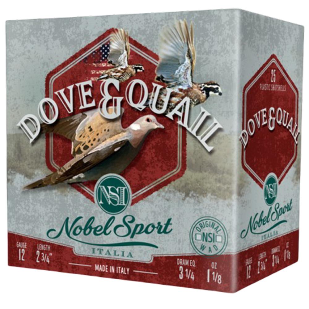 Eurosports LLC Nobel Sport Dove & Quail Shotshells 12 ga 2-3/4" 1-1/8 oz 1255 fps #7.5 25/ct