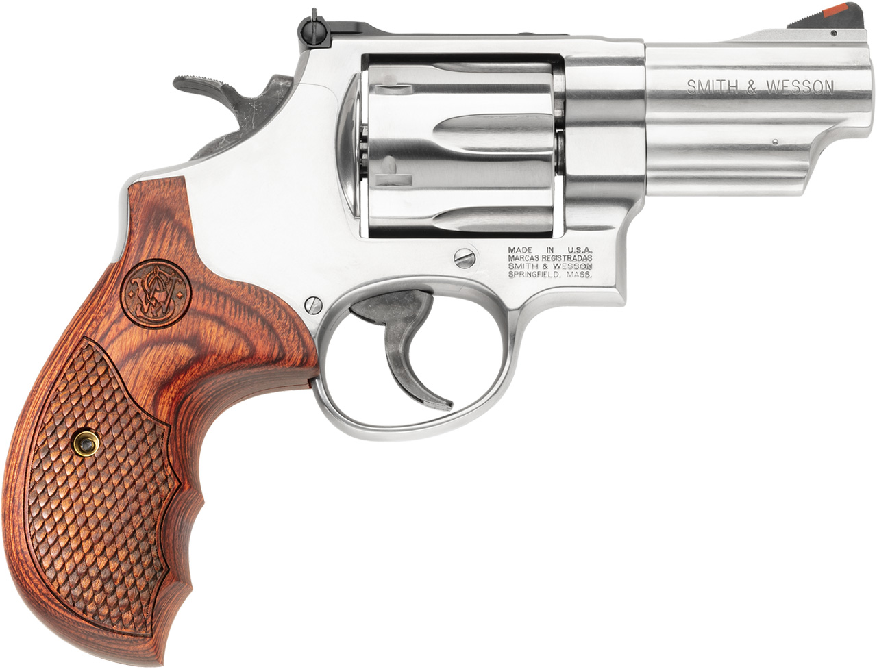Smith & Wesson 629 Deluxe Handgun .44 Mag 6rd Capacity 3" Barrel Silver with Wood Grips