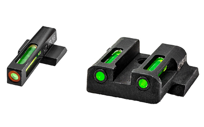 North Pass Ltd. Hiviz HIVIZ LiteWave H3 sight Green LitePipe/Orange front ring fits S&W Shield models