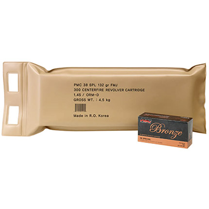 PMC Handgun Ammunition Battle Pack .38 Spl 132gr FMJ 917 fps 300/ct