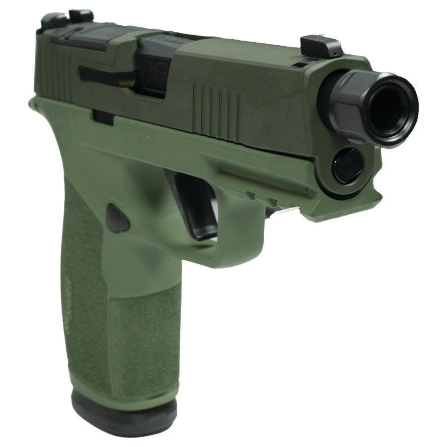 Sig Sauer P365 XMacro Handgun 9mm Luger 17rd Magazines (2) 3.7" Threaded Barrel Two Tone Green TB