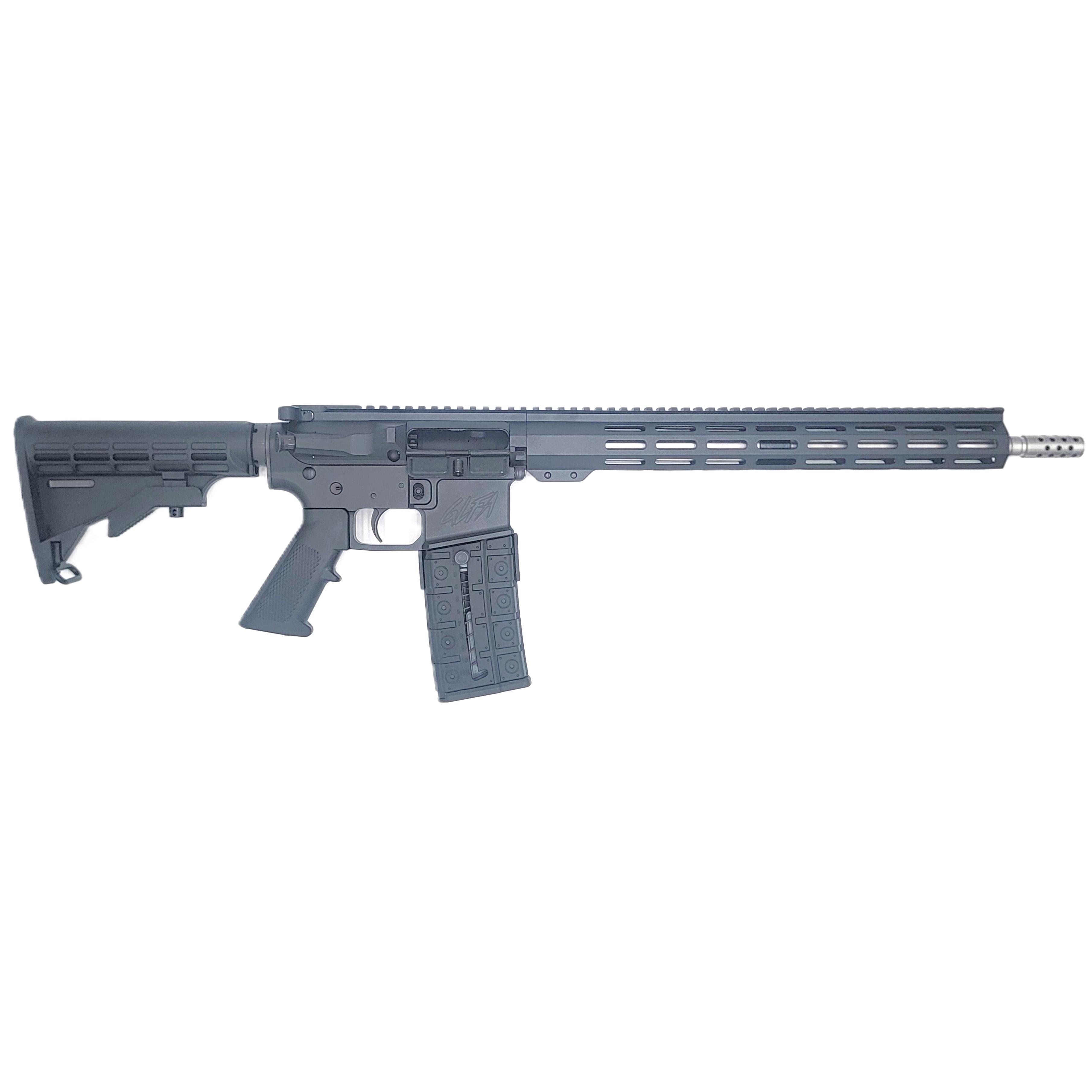 10 Ring GLFA CA Compliant Rifle .223 Wylde 10rd Mag(1) 16'' Stainless Threaded Barrel Black Cerakote