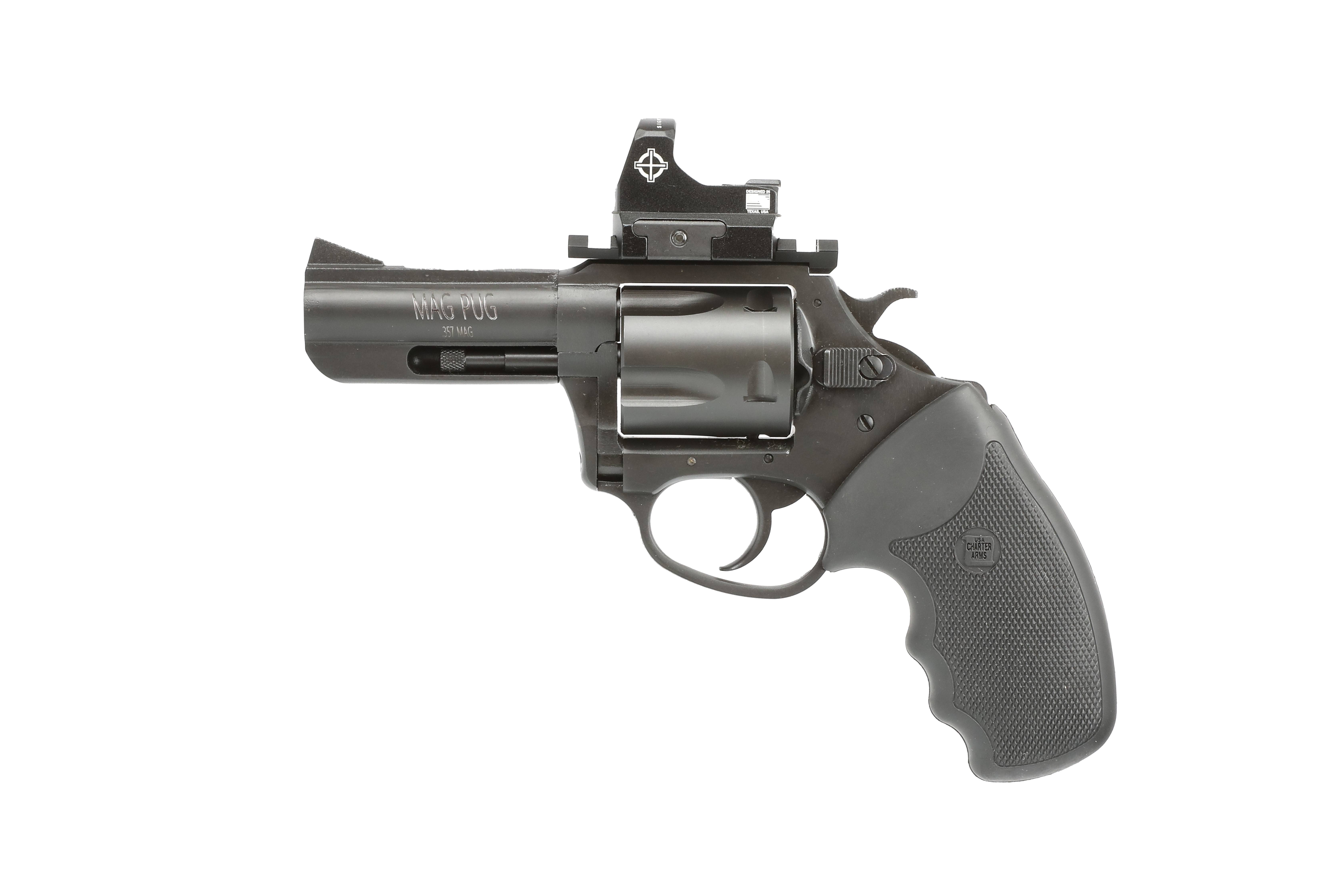 Charter Arms Mag Pug Handgun 357 Mag 5rd Capacity 3" Barrel Black with Red Dot