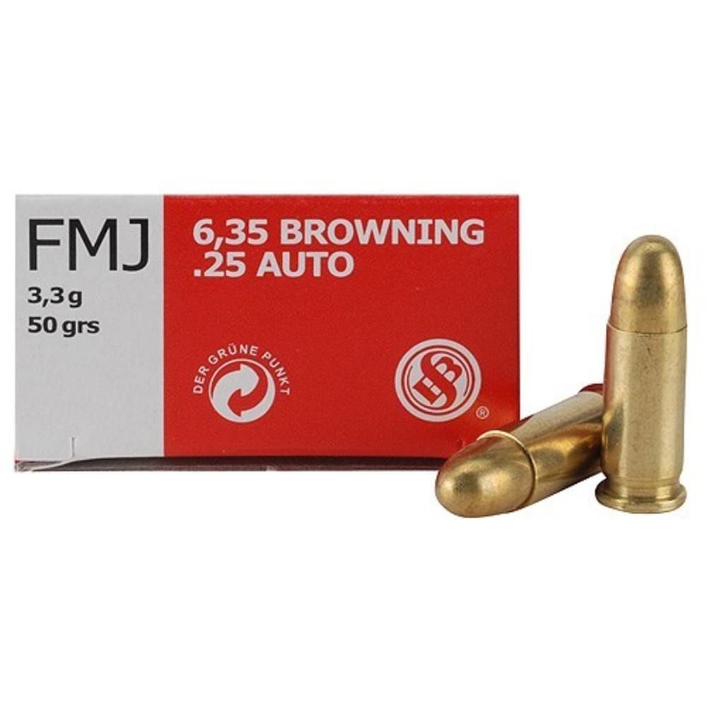 Mag-Tech/Sellier- Bellot Sellier & Bellot Pistol & Revolver Ammo .25 Auto 50 gr FMJ 748 fps 50/ct