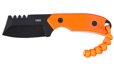 CRKT Razel Compact Fixed Knife 2-3/10 Chisel Blade Orange