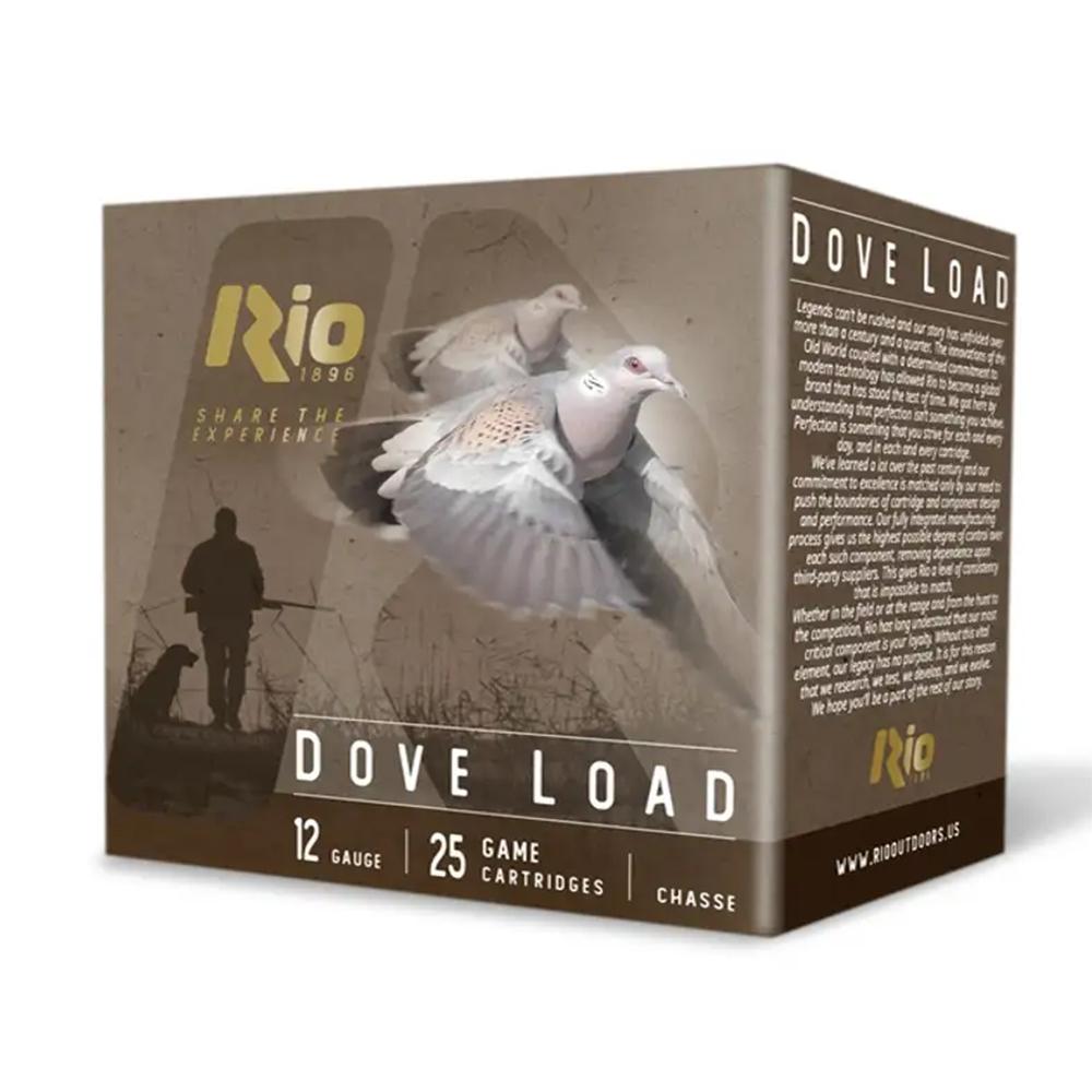 Rio Dove Load Shotshells 12ga 2-3/4" 1-1/8oz 1200fps #8 25/ct