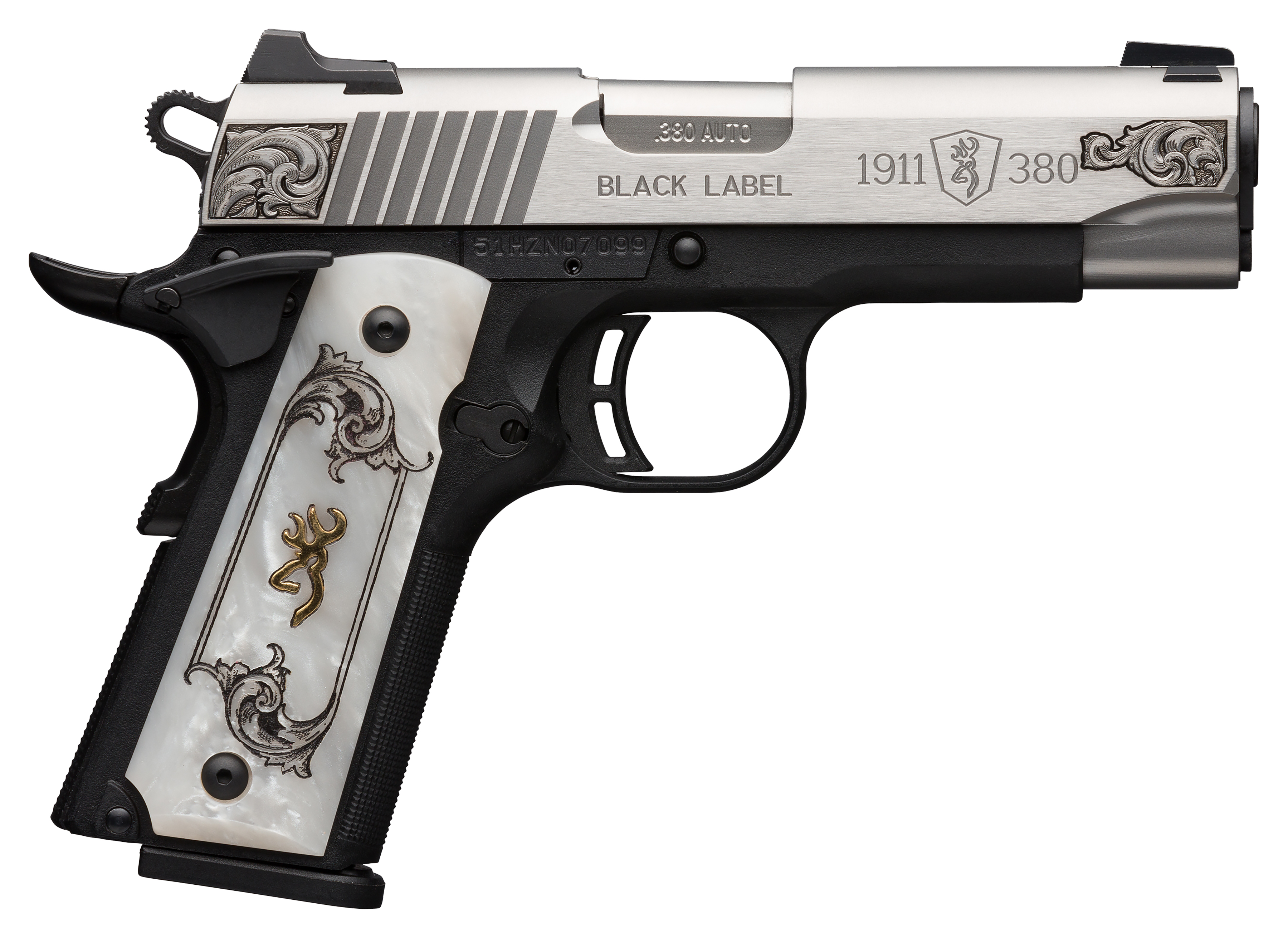 Browning 1911-380 Medallion Handgun .380 ACP 8rd Magazine 3.64" Barrel Black Stainless
