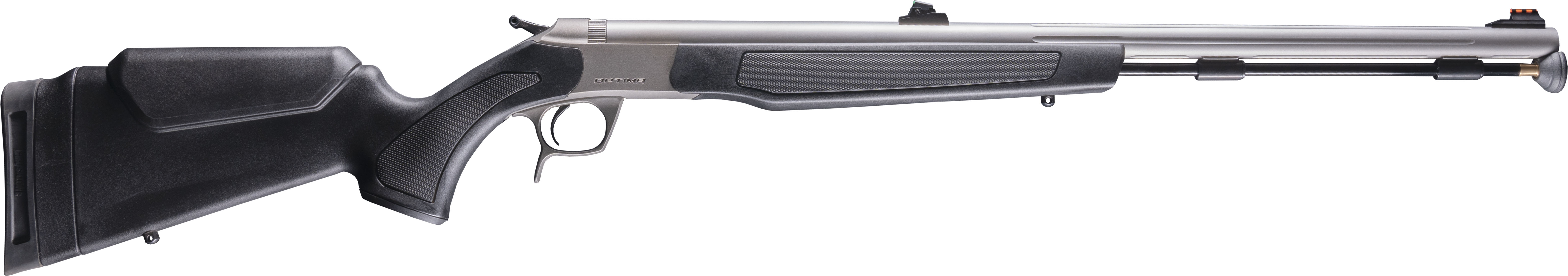 CVA OPTIMA 50 Cal Muzzleloader Stainless Steel | Black V3 - Williams Fiber Optic Sights