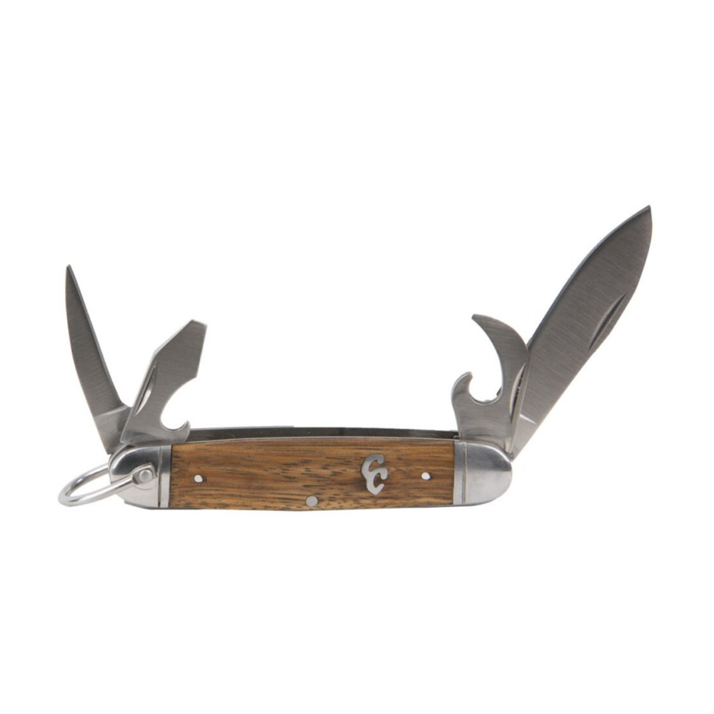 Rock Ridge Outdoors ABKT Cattleman Sagebrush Trailscout Multitool 2-1/5" Blade Zebrawood