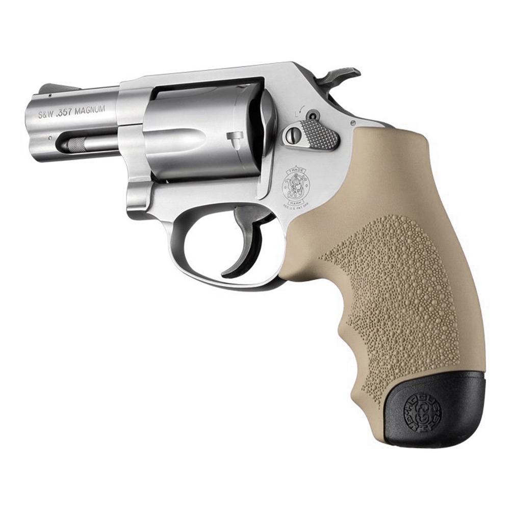 Hogue Overmolded Rubber Full Size Monogrip S&W Round Butt J-Frame Revolvers FDE