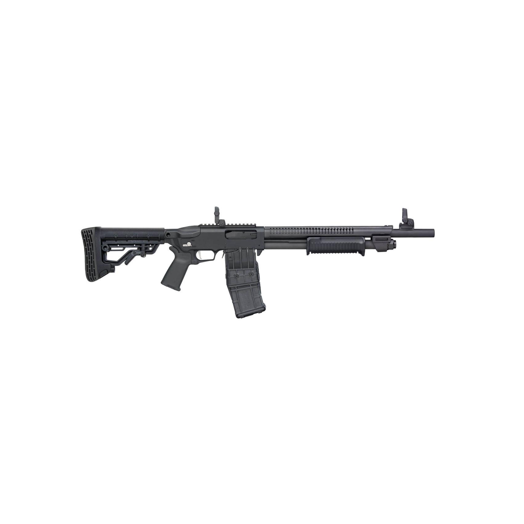 Mossberg 590M Shotgun 12ga 2-3/4" Chamber 10rd Magazine(1) 18.5'' Barrel Adjustable Stock Magpul MBUS Sights