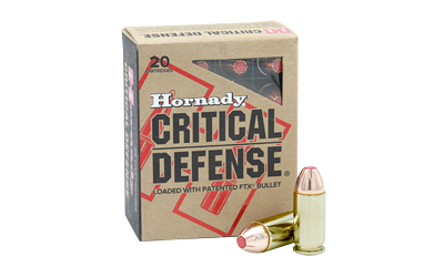 Hornady Critical Defense FTX Handgun Ammunition .45 Auto(+P) 185gr PT 1150 fps 20/ct