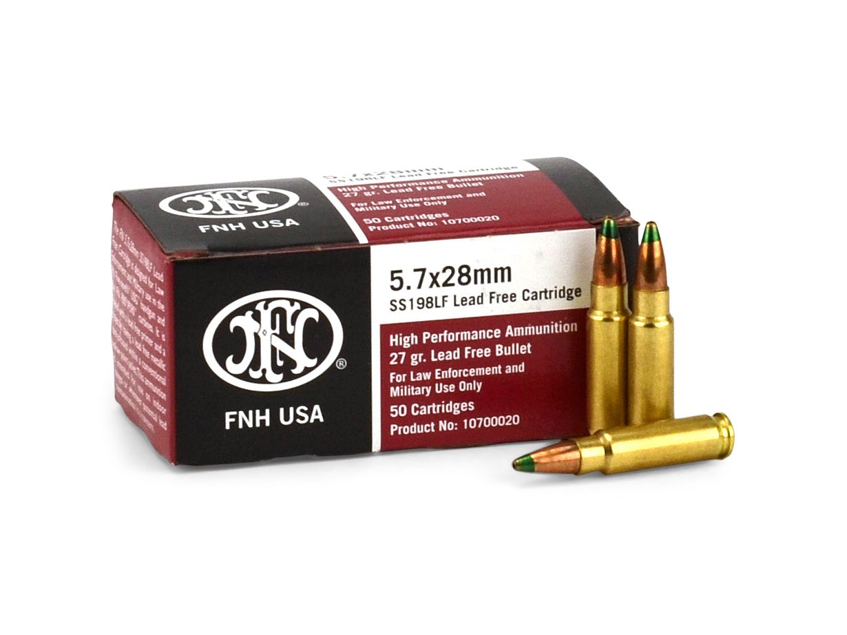 FN America dFN SS198LF 5.7X28 27GR LF JHP 50RD BOX 2000RD CASE