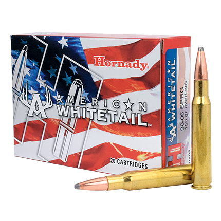 Hornady American Whitetail Rifle Ammunition .30-06 Sprg 150 gr SP 2910 fps 20/ct