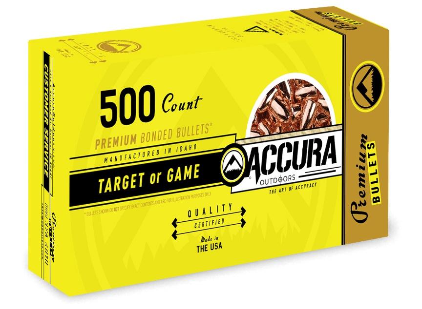 Accura Premium Powerbond Bullets 9mm .356" 124 gr RN 500/ct