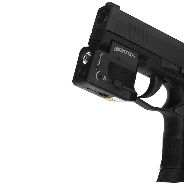 Bayco Products dba NightStick Nightstick Rechargeable Sub-Compact Weapon-Mounted Light w/Green Laser (Fits Sig P365) 150 Lumens
