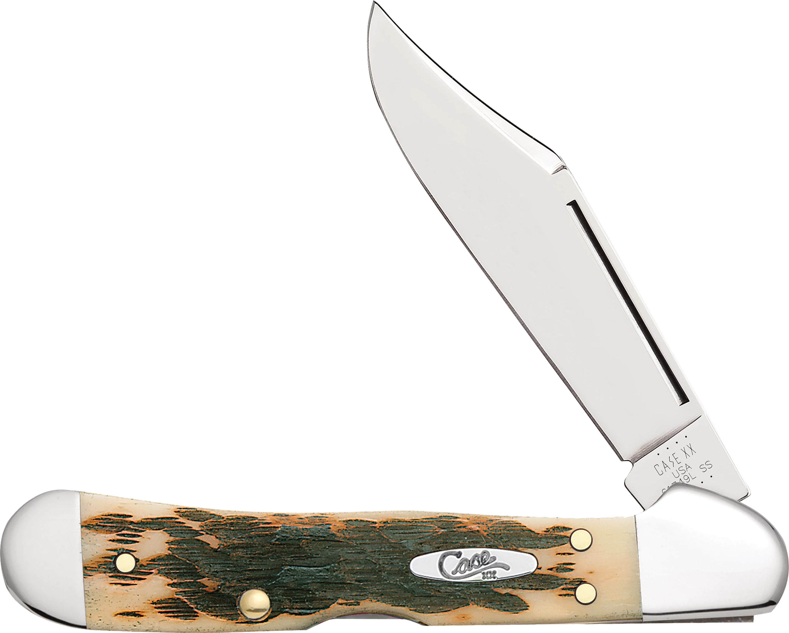Case CAE MINI COPPERLOCK AMBER BONE