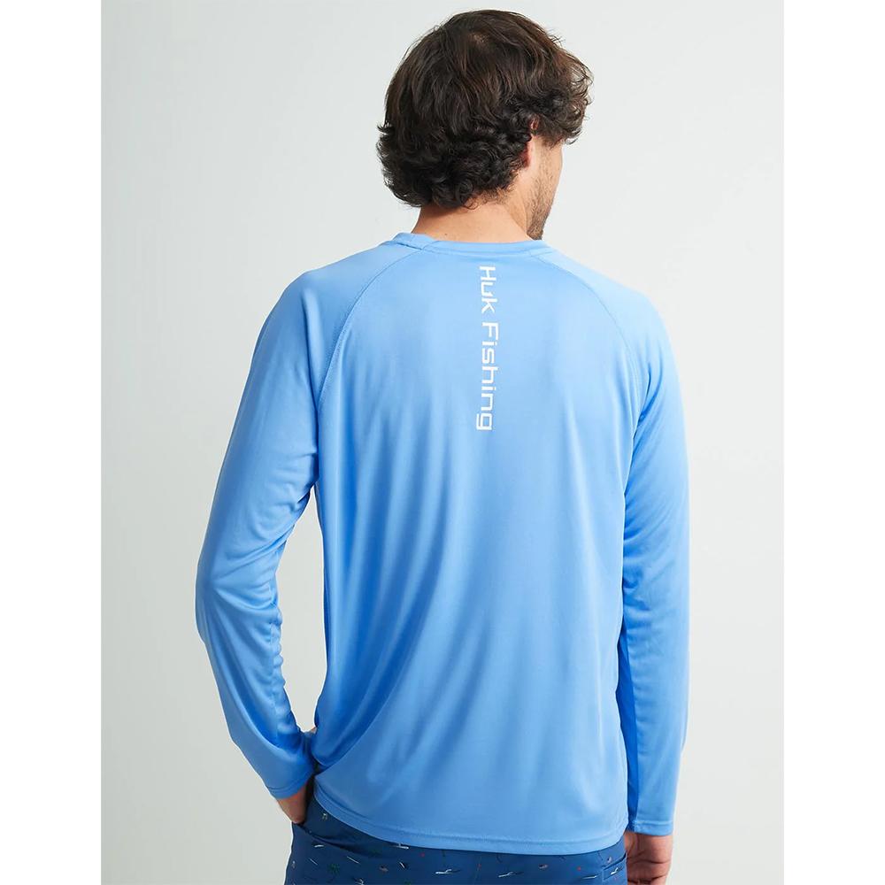 Huk Vented Pursuit Long Sleeve Shirt Marolina Blue S