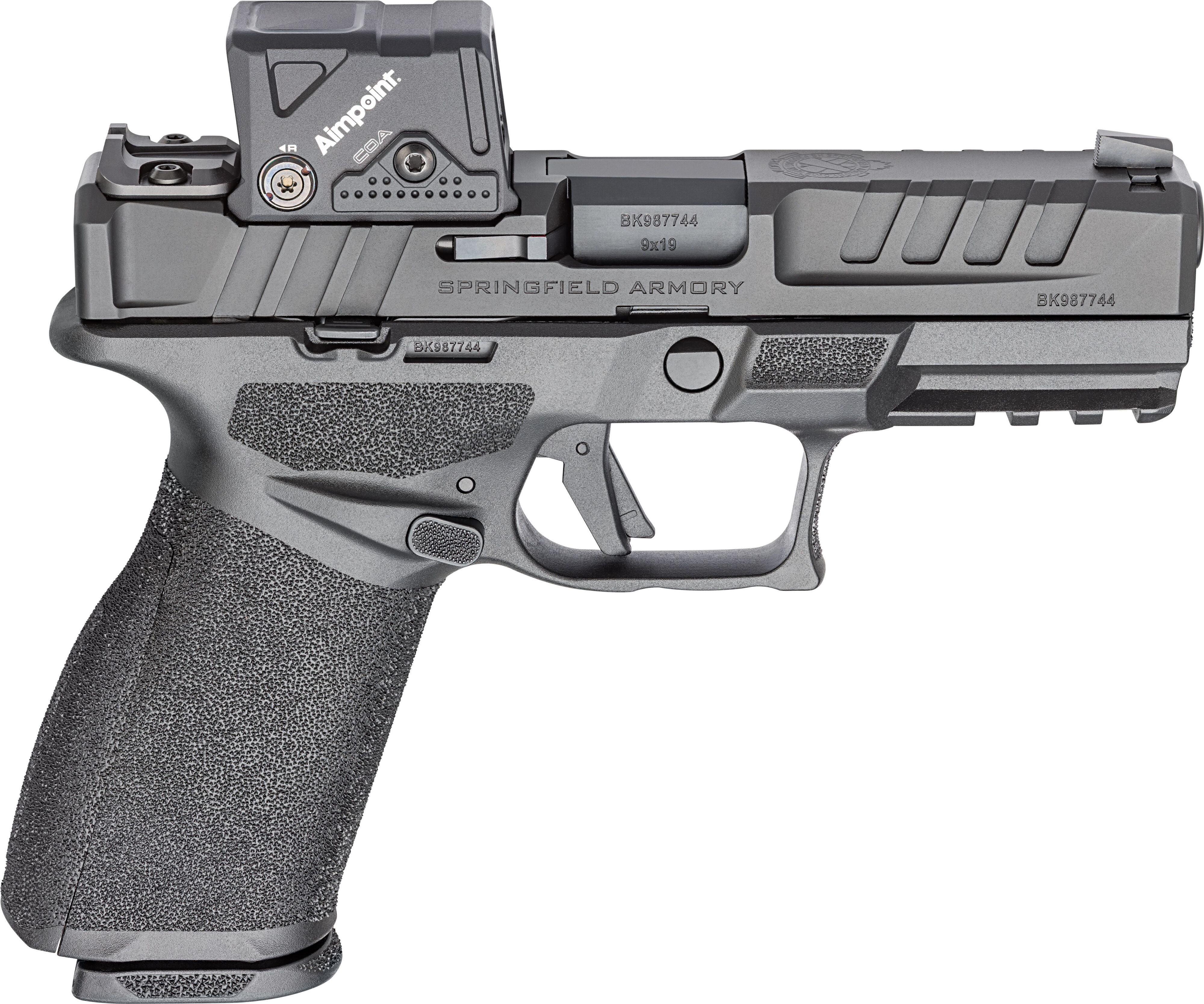 Springfield Armory Echelon 4.0FC Handgun 9mm Luger 15rd (1) & 18rd (1) Magazines 4" Barrel Black w/Aimpoint COA