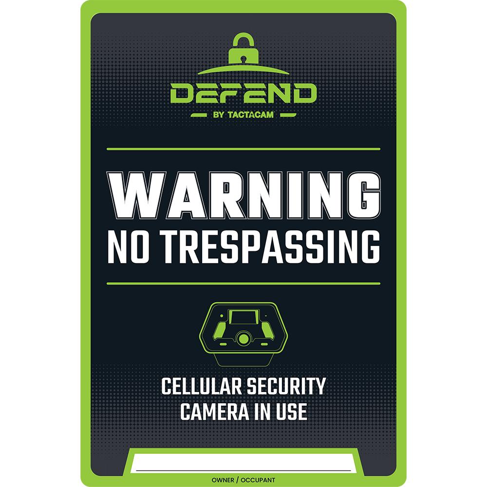 Tactacam Defend No Tresspassing Sign 3/ct