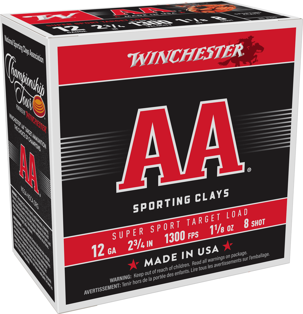 Winchester AA Super Sport 12 ga 2-3/4" 3-1/4 dr 1-1/8 oz #8 1300 fps - 25/ct