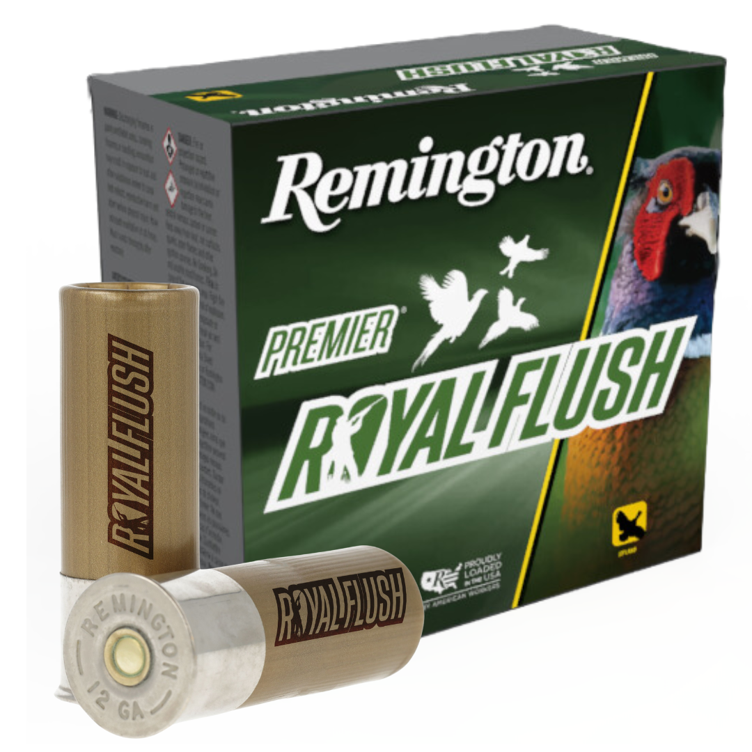 Remington Premier Royal Flush Shotshells 12ga 2-3/4" 1-1/4oz 1550 fps #4 25/ct