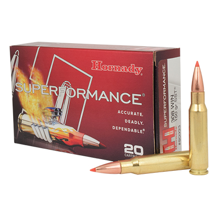 Hornady Superformance Rifle Ammunition .308 Win 150 gr SST 3000 fps 20/ct