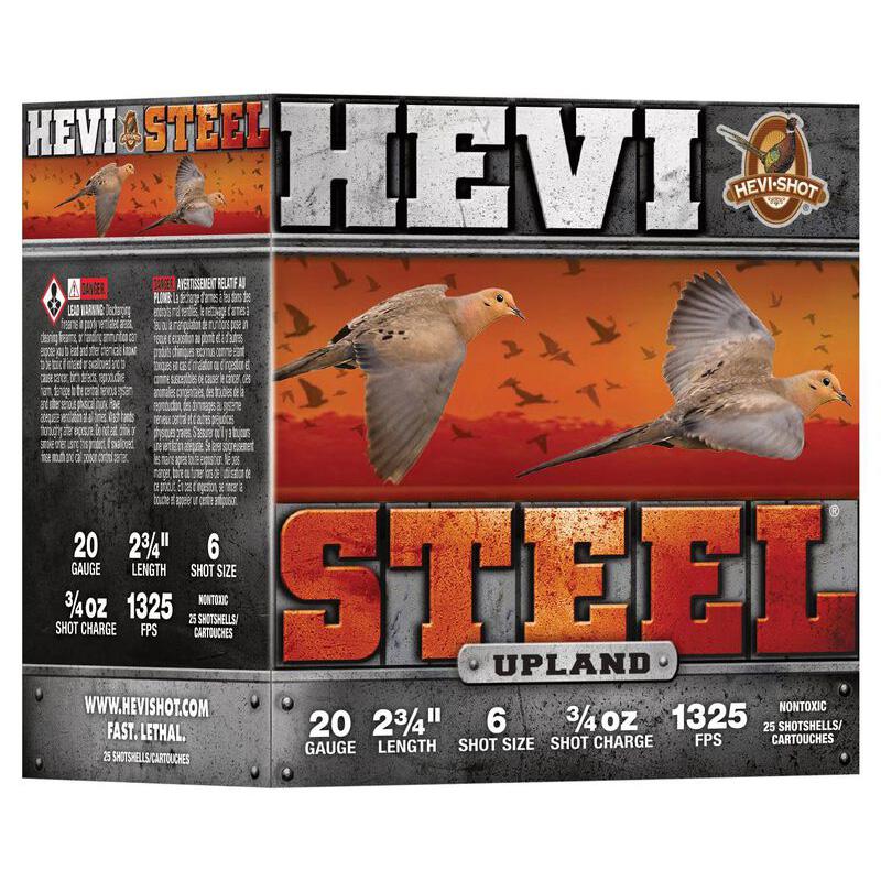Environ Metal Inc HEVI-Shot HEVI-Steel Upland Shotshell 20ga 2-3/4" 1oz 1325 fps #6 25/ct