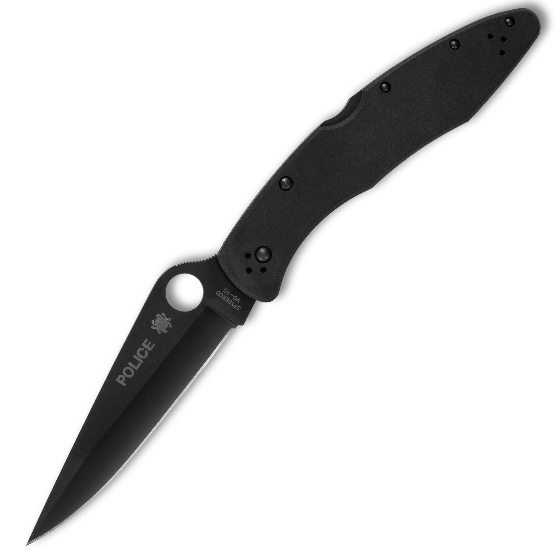 SPYDERCO POLICE SS 4.2" BLK/BLK