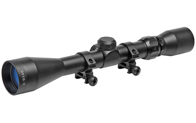 Truglo Trushot Rifle Scope w/Weaver Style Rings - 3-9x40mm 11.52-37.7' 3.15-3.94" Matte