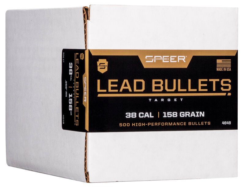 Speer Lead Handgun Bullets .38/.357 Mag .358" 158 gr LRN 500/ct