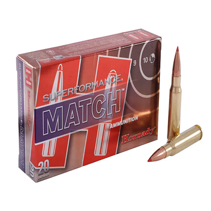 Hornady Superformance Match Rifle Ammunition .308 Win 168 gr ELD 2840 fps 20/ct