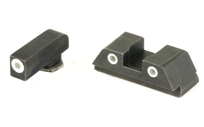 Ameriglo Classic 3 Dot Night Sight Set for Glock 42/43 / Front Tritium - Green / Front Outline - White / Rear Tritium - Green / Rear Outline - White