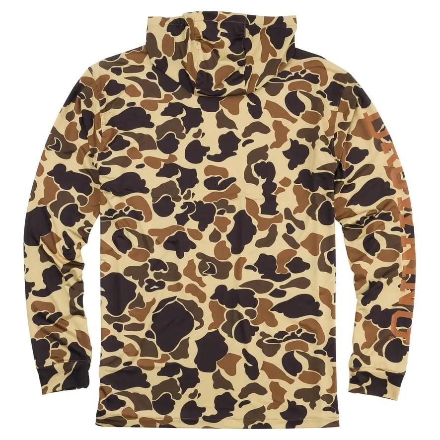 Browning Hooded Long Sleeve Tech Shirt Vintage Tan Camo M