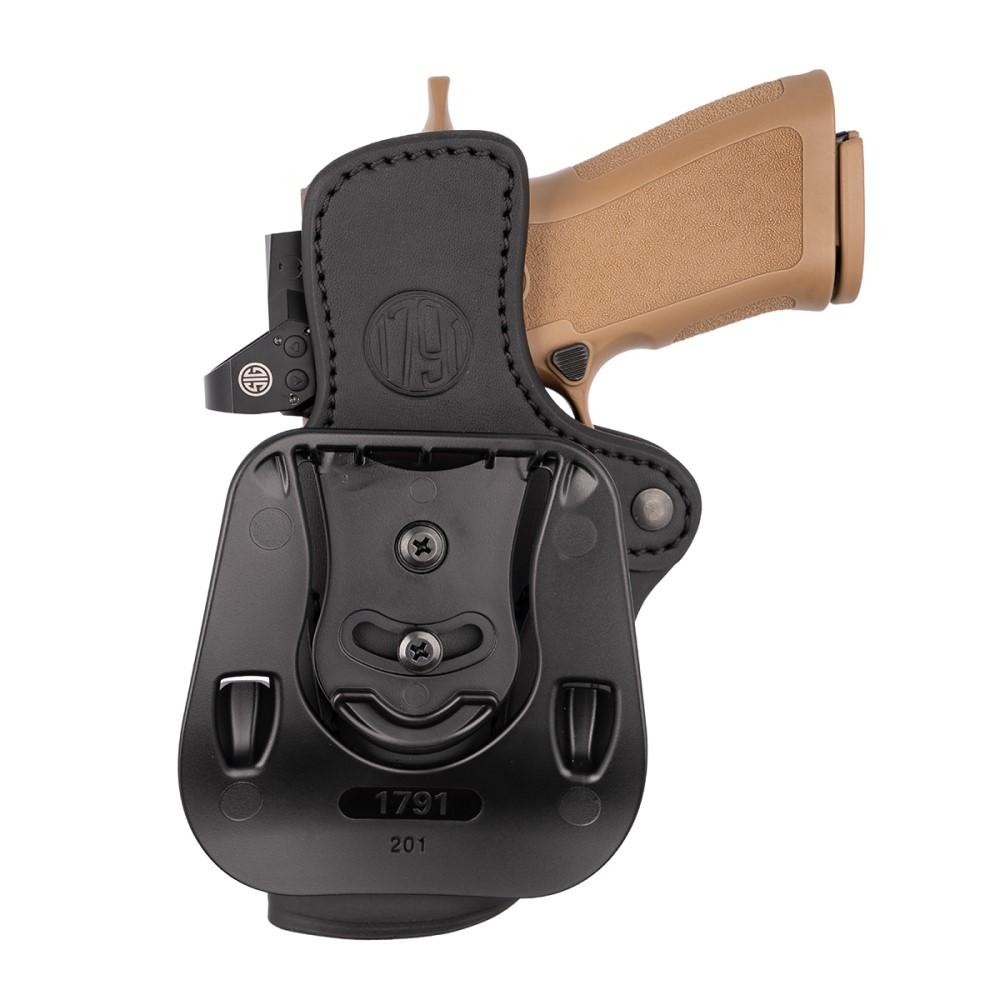 2nd Amendment 1791 LLC 1791 Optic Ready OWB Paddle Holster Size 2.4 Stealth Black RH