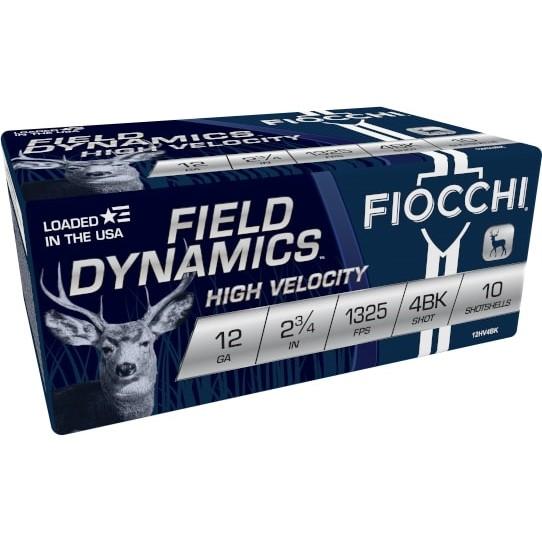 Fiocchi Nickel-Plated Buckshot 12 ga 2 3/4" MAX 27 plts #4B 1325 fps 10/ct