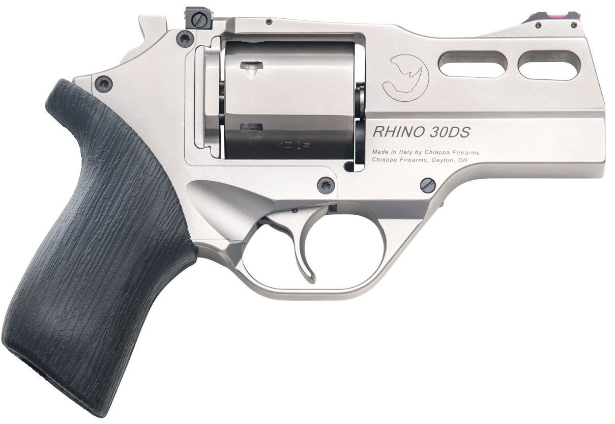 Chiappa Rhino 30DS Handgun 10mm 6rd Capacity 3" Barrel Nickel with 3 Moon Clips