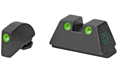 Meprolight Tru-Dot Night Sight Set - Glock 9mm .357 Sig 40 S&W .45 GAP Fixed Set TD Suppressor Height Green/Green