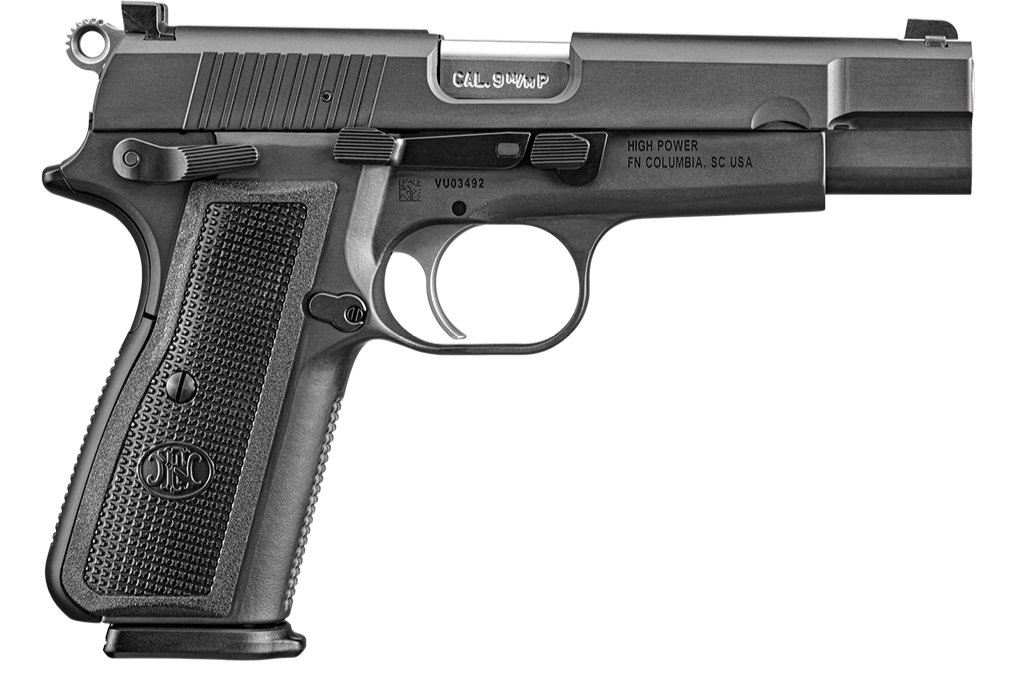 FN High Power Handgun 9mm Luger 10rd Magazines(2) 4.7" Barrel Black Slide/Frame