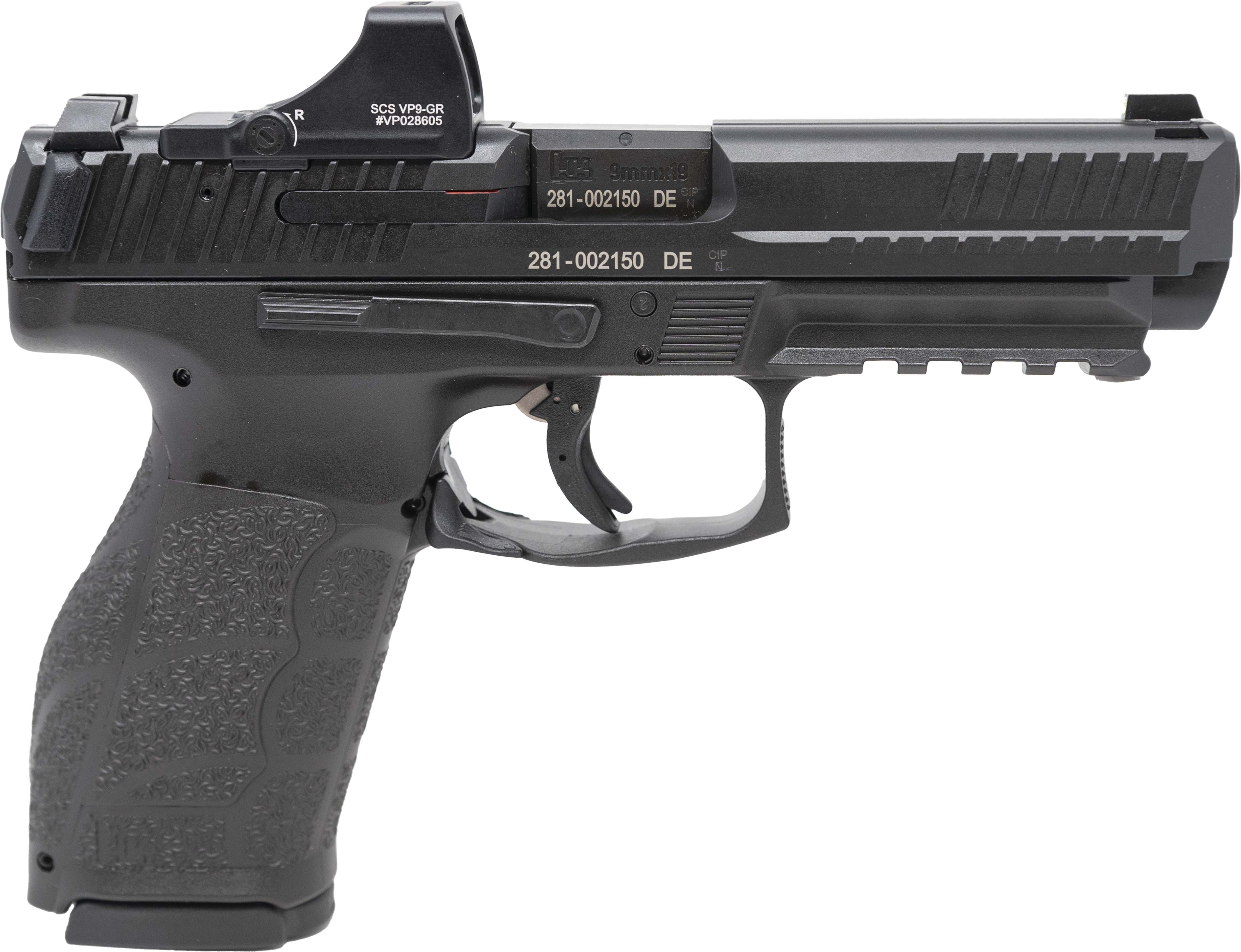Heckler & Koch Inc. H&K VP9A1 F Handgun 9mm Luger 10rd Magazines (2) 4.53" Barrel Black Holosun SCS - CA Compliant