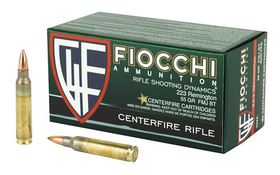 Fiocchi Rifle Shooting Dynamics Rifle Ammunition .223 Rem 55 gr FMJBT 50/ct